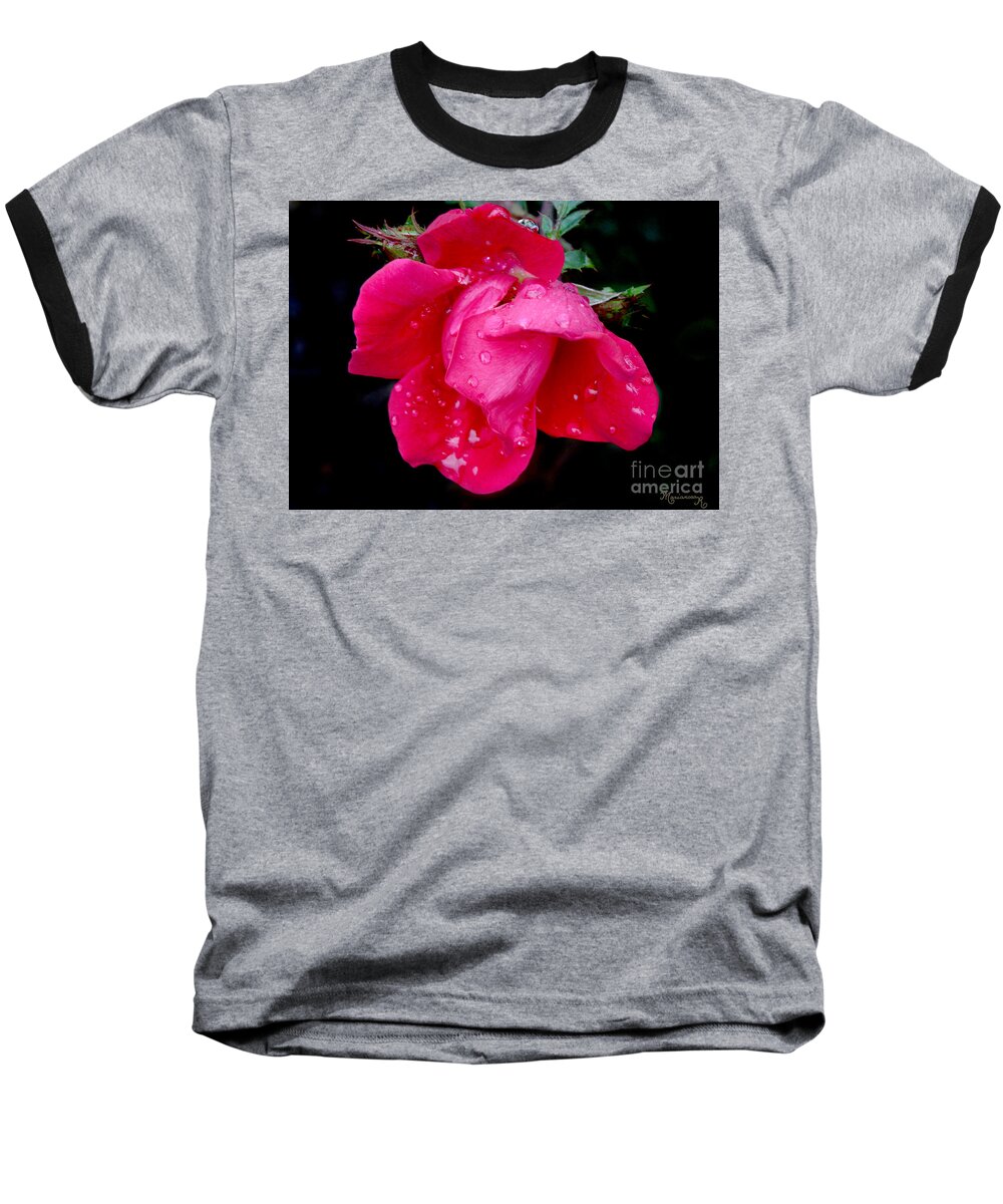 Flora Baseball T-Shirt featuring the photograph After the Rain by Mariarosa Rockefeller