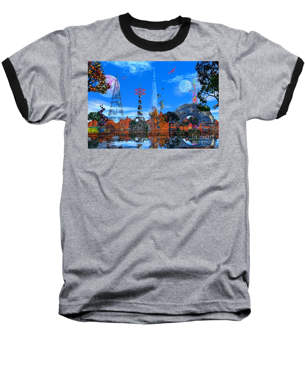 Landscape Baseball T-Shirt featuring the photograph Akrubaar by Mark Blauhoefer