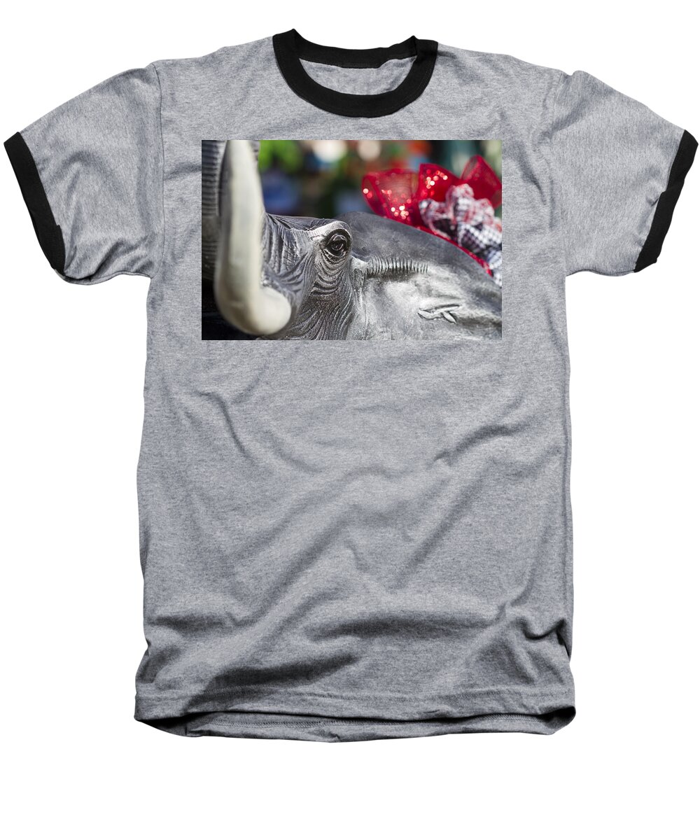Pachyderm Baseball T-Shirt featuring the photograph Alabama Football Pachyderm by Kathy Clark