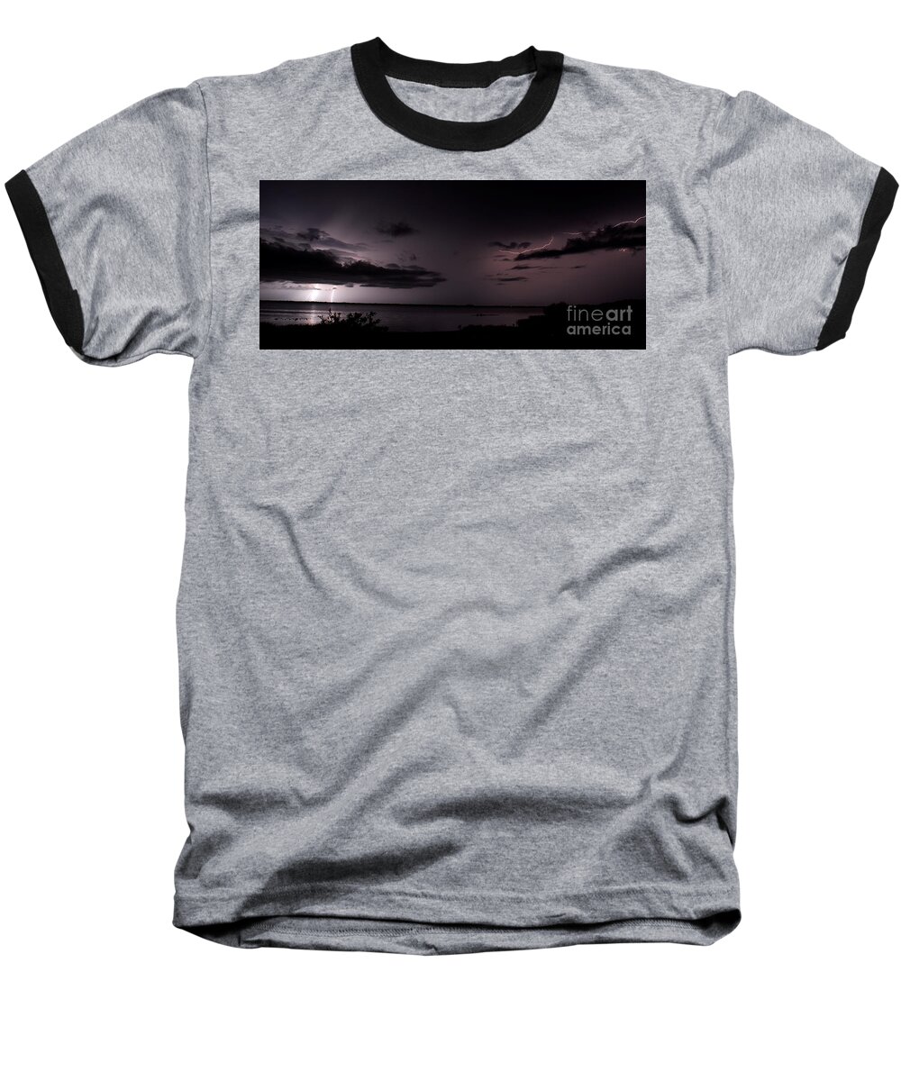 Storm Baseball T-Shirt featuring the photograph All Around by Quinn Sedam