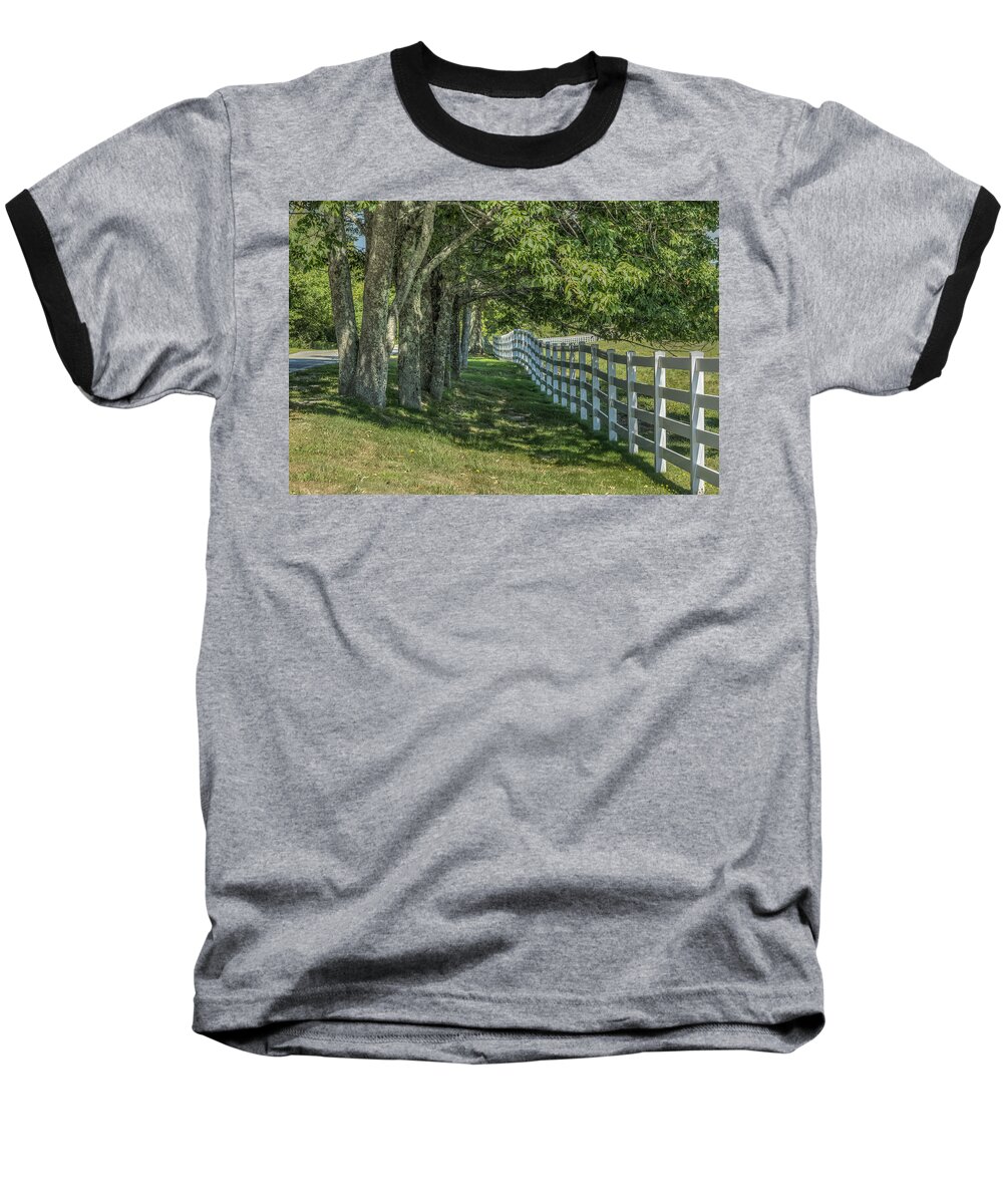 Maine Baseball T-Shirt featuring the photograph Along a country road by Jane Luxton