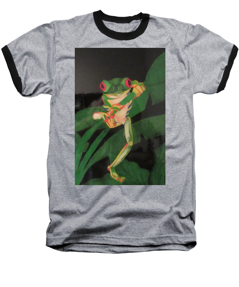 Tropical Baseball T-Shirt featuring the painting An Evening With the Prince by Ashley Goforth