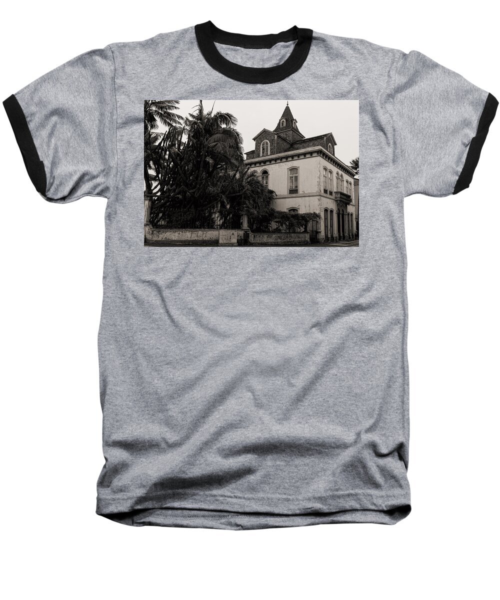 Architecture Baseball T-Shirt featuring the photograph Ancient Hotel And Lush Trees by Joseph Amaral