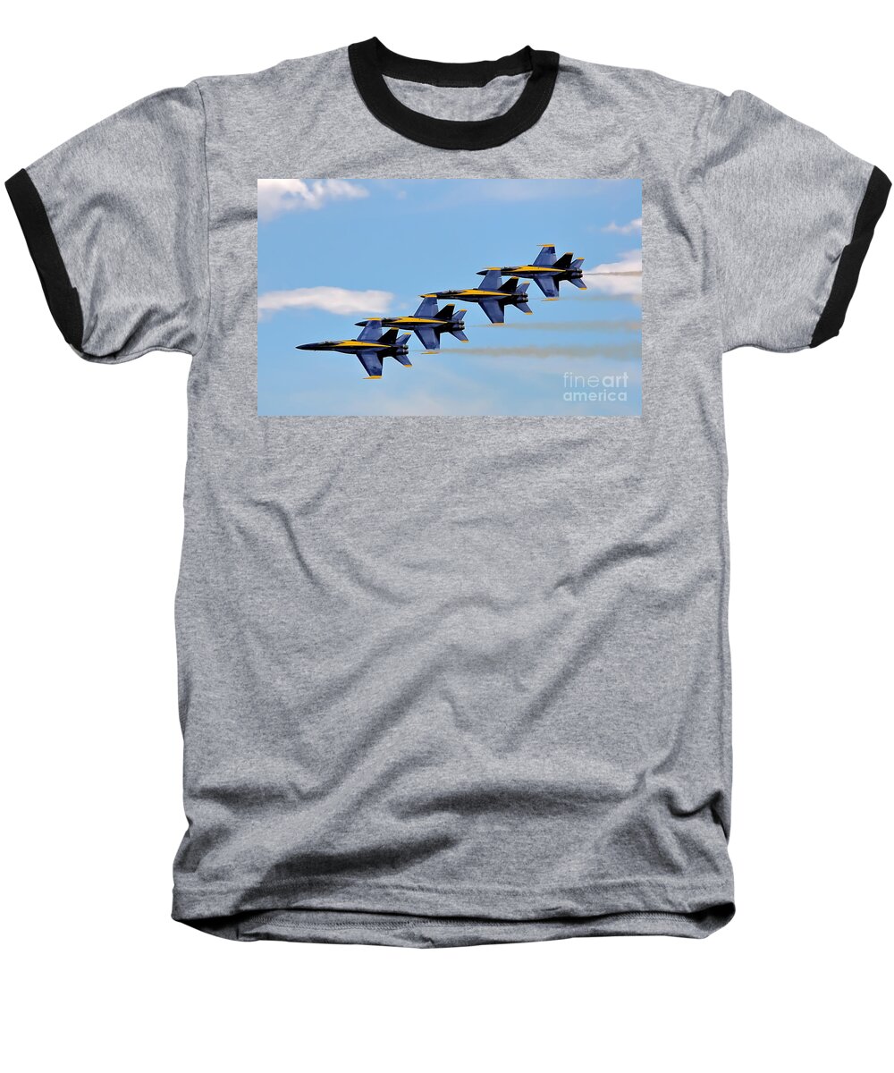 Airplane Baseball T-Shirt featuring the photograph Angels of the sky by Rick Kuperberg Sr
