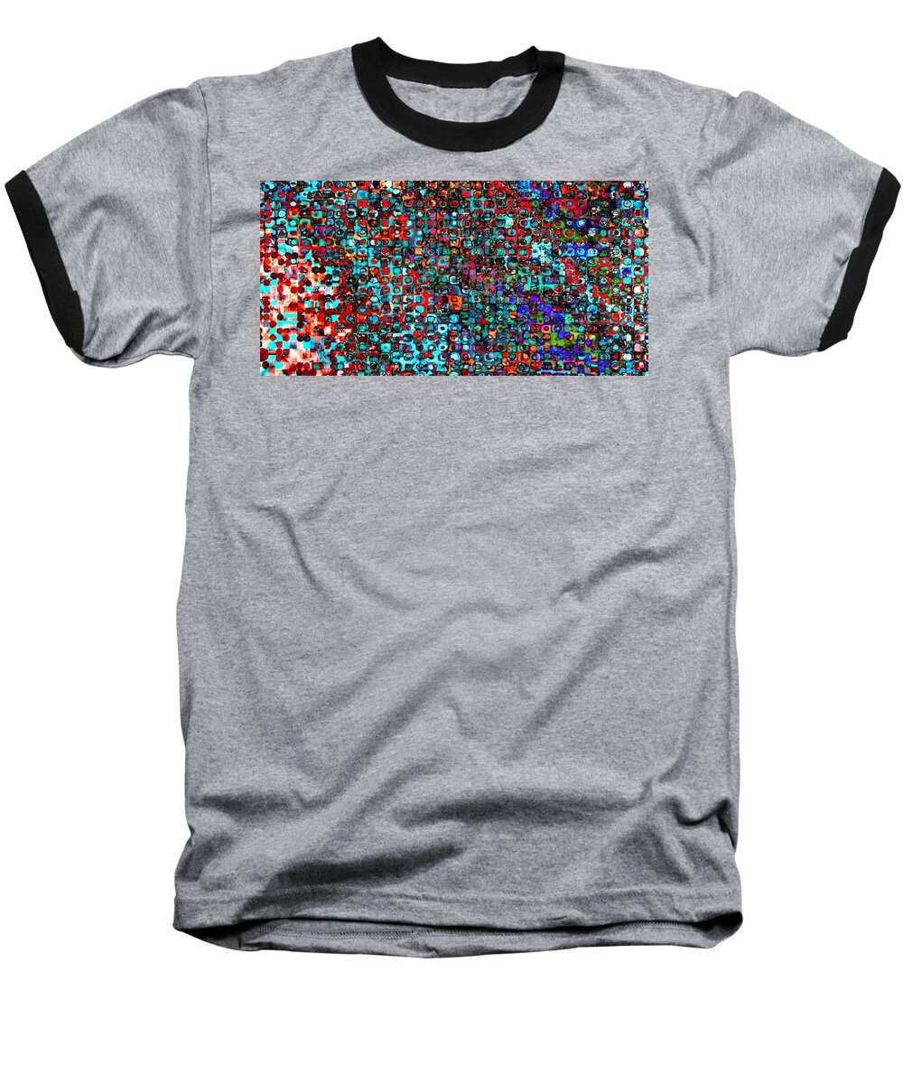 Abstract Baseball T-Shirt featuring the digital art Apex Prensa Abstract by Mary Clanahan