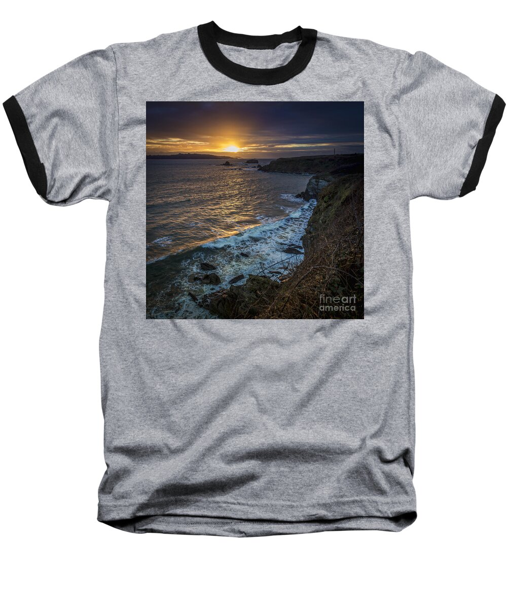 Ares Baseball T-Shirt featuring the photograph Ares Estuary Mouth Galicia Spain by Pablo Avanzini