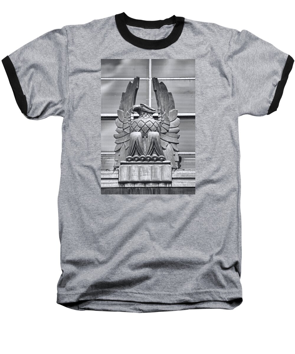 Architecture Baseball T-Shirt featuring the photograph Art Deco Eagle by Linda Phelps