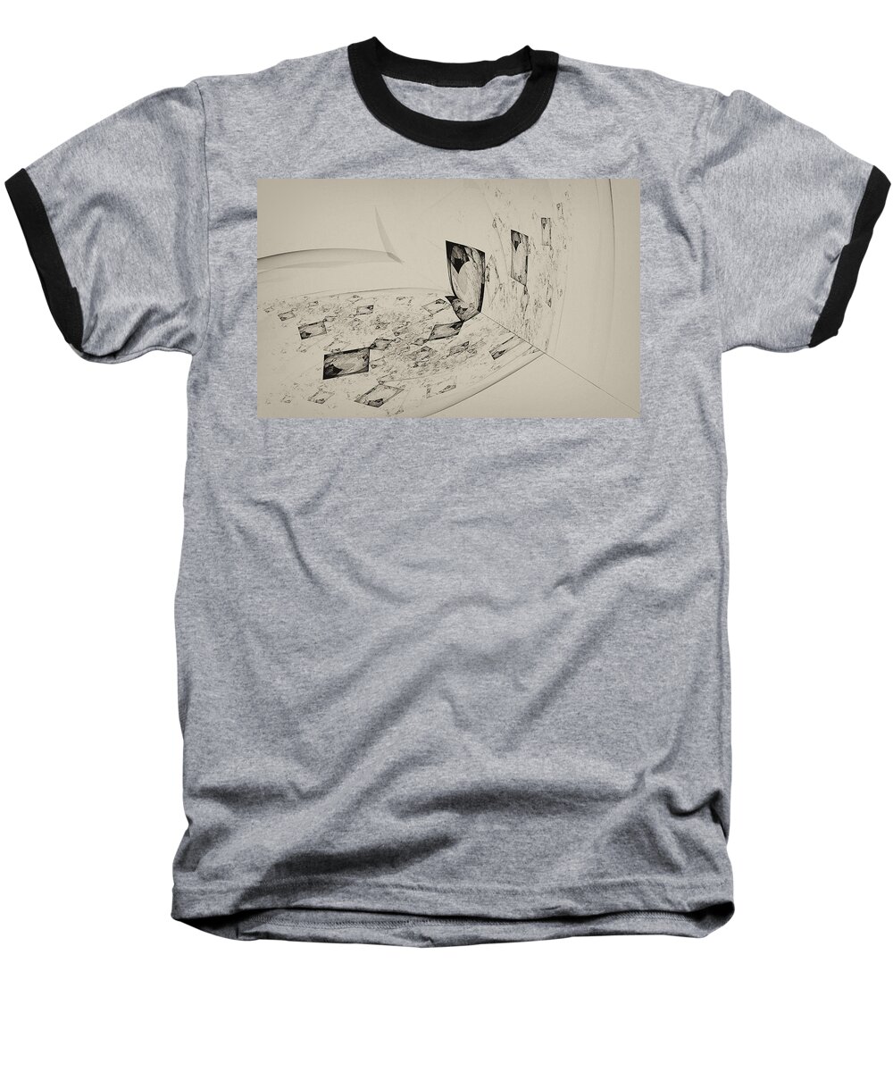 Artist Baseball T-Shirt featuring the digital art Artist's Block by Gary Blackman