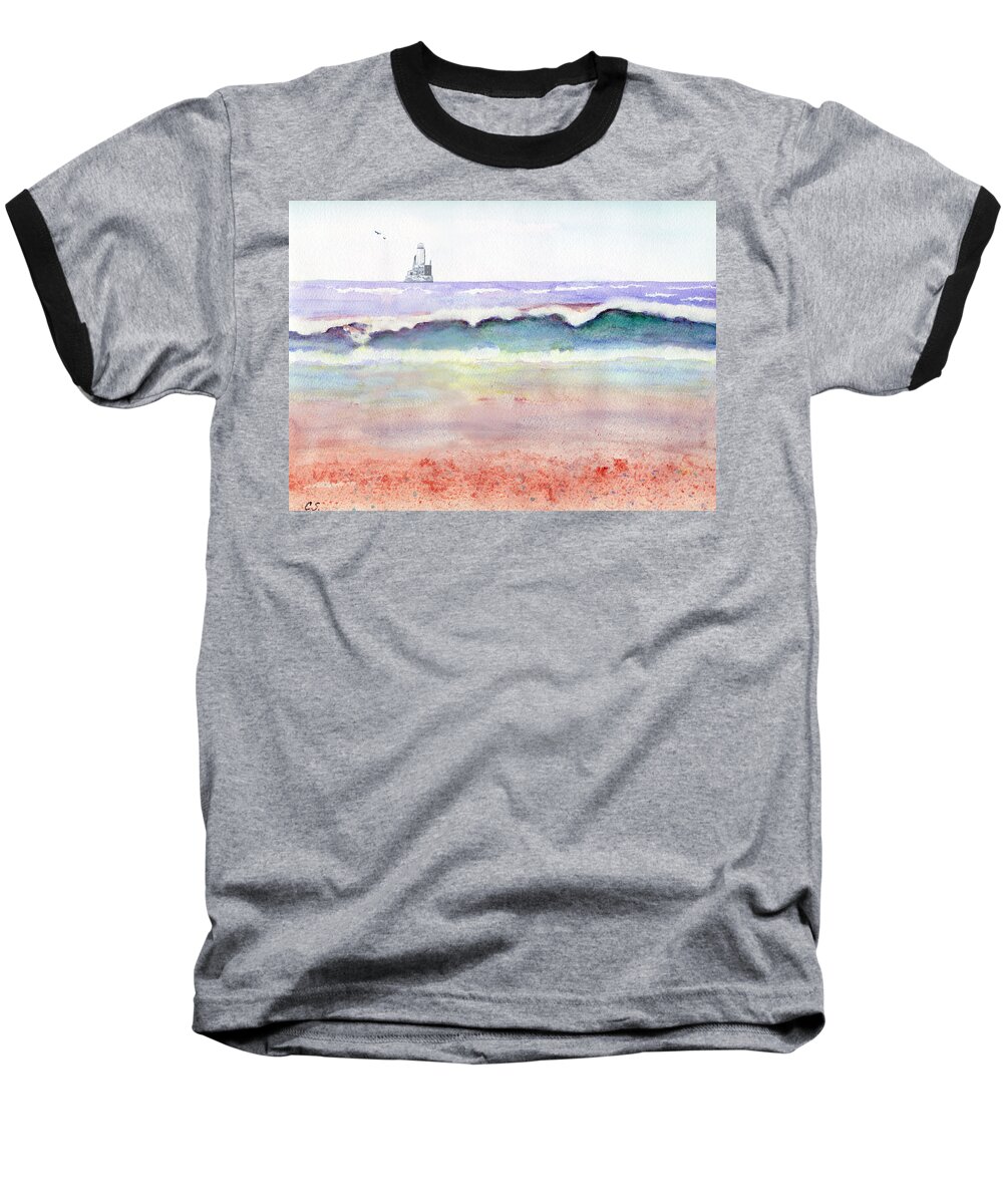 C Sitton Painting Paintings Baseball T-Shirt featuring the painting At the Beach by C Sitton