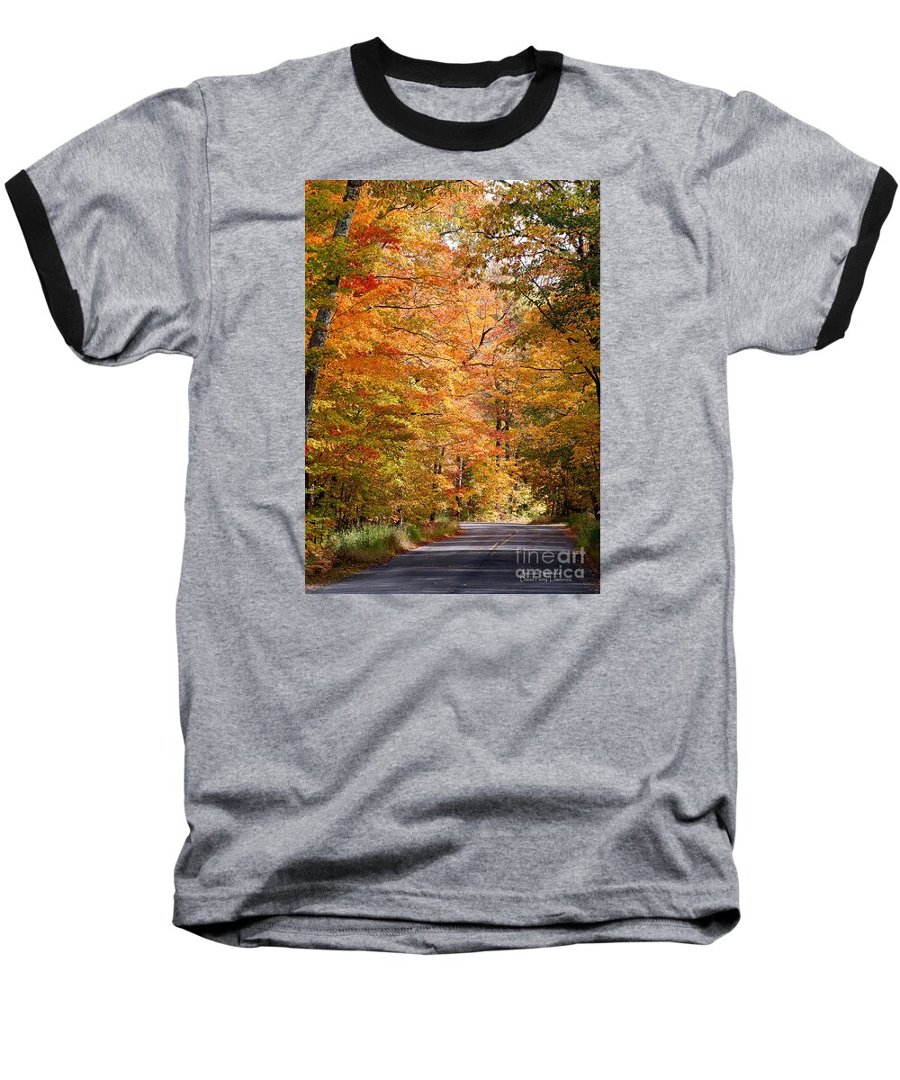 David Perry Lawrence Baseball T-Shirt featuring the photograph Autumn Colors - Colorful Fall Leaves Wisconsin III by David Perry Lawrence