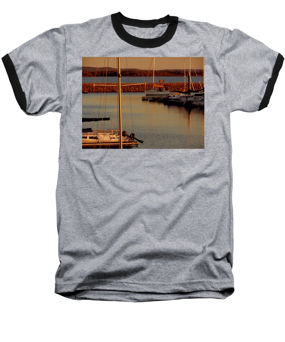 Autumn Baseball T-Shirt featuring the photograph Autumn Harbor by Wild Thing