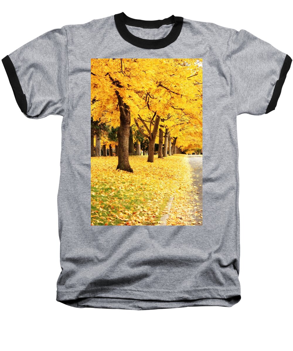 Carol Groenen Baseball T-Shirt featuring the photograph Autumn Perspective by Carol Groenen