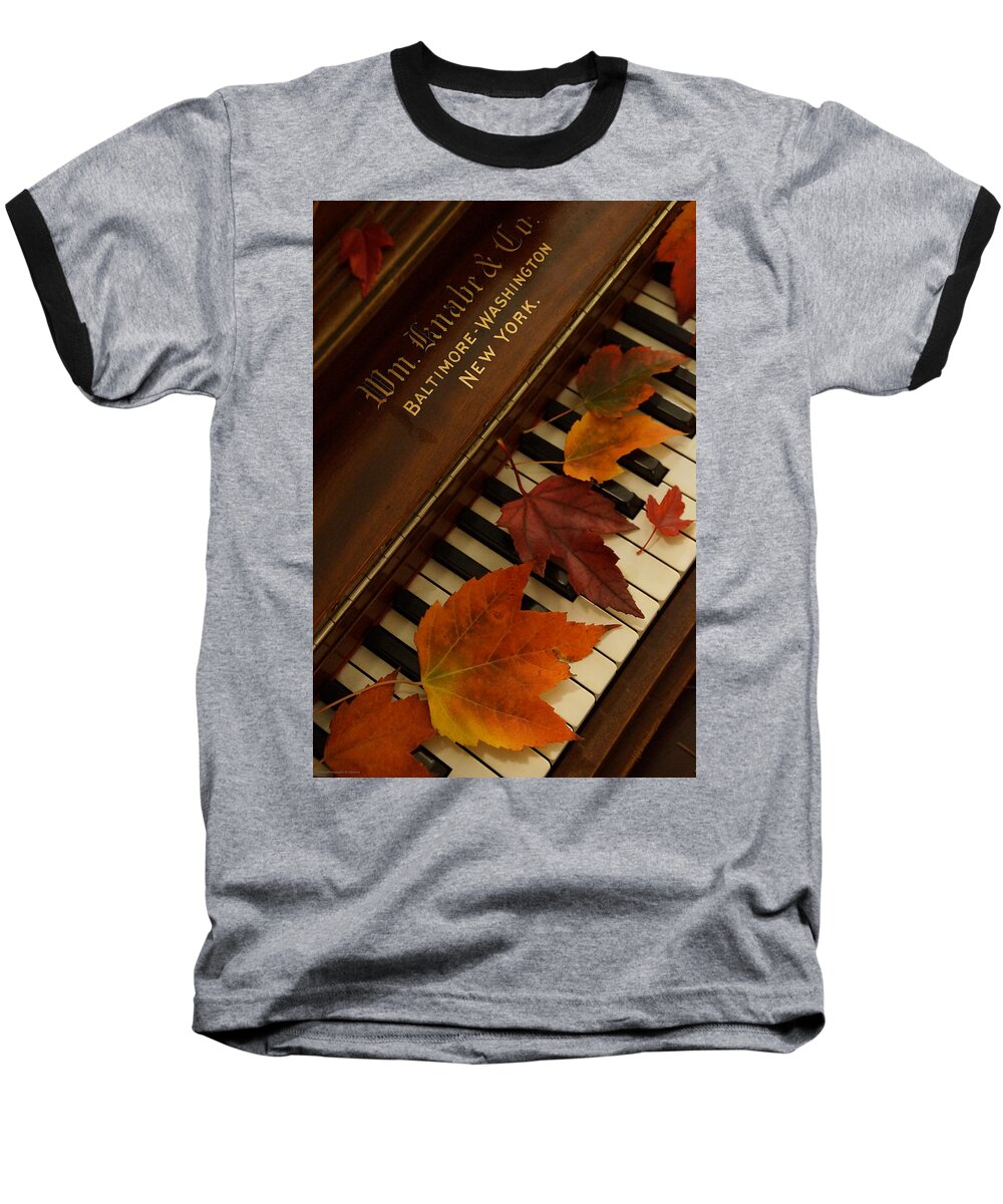 Autumn Baseball T-Shirt featuring the photograph Autumn Piano 11 by Mick Anderson