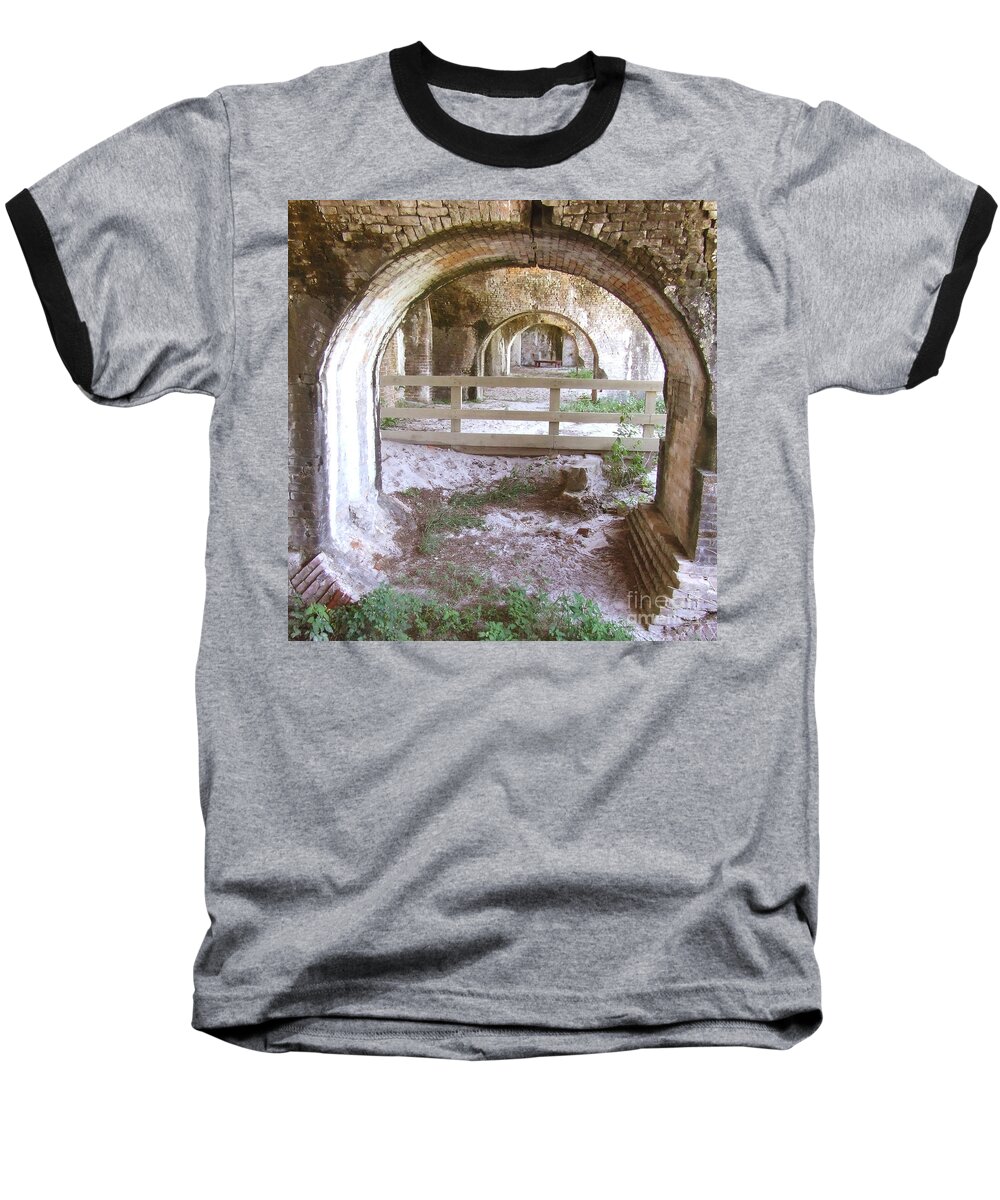 Tunnel Baseball T-Shirt featuring the photograph Away by Andrea Anderegg