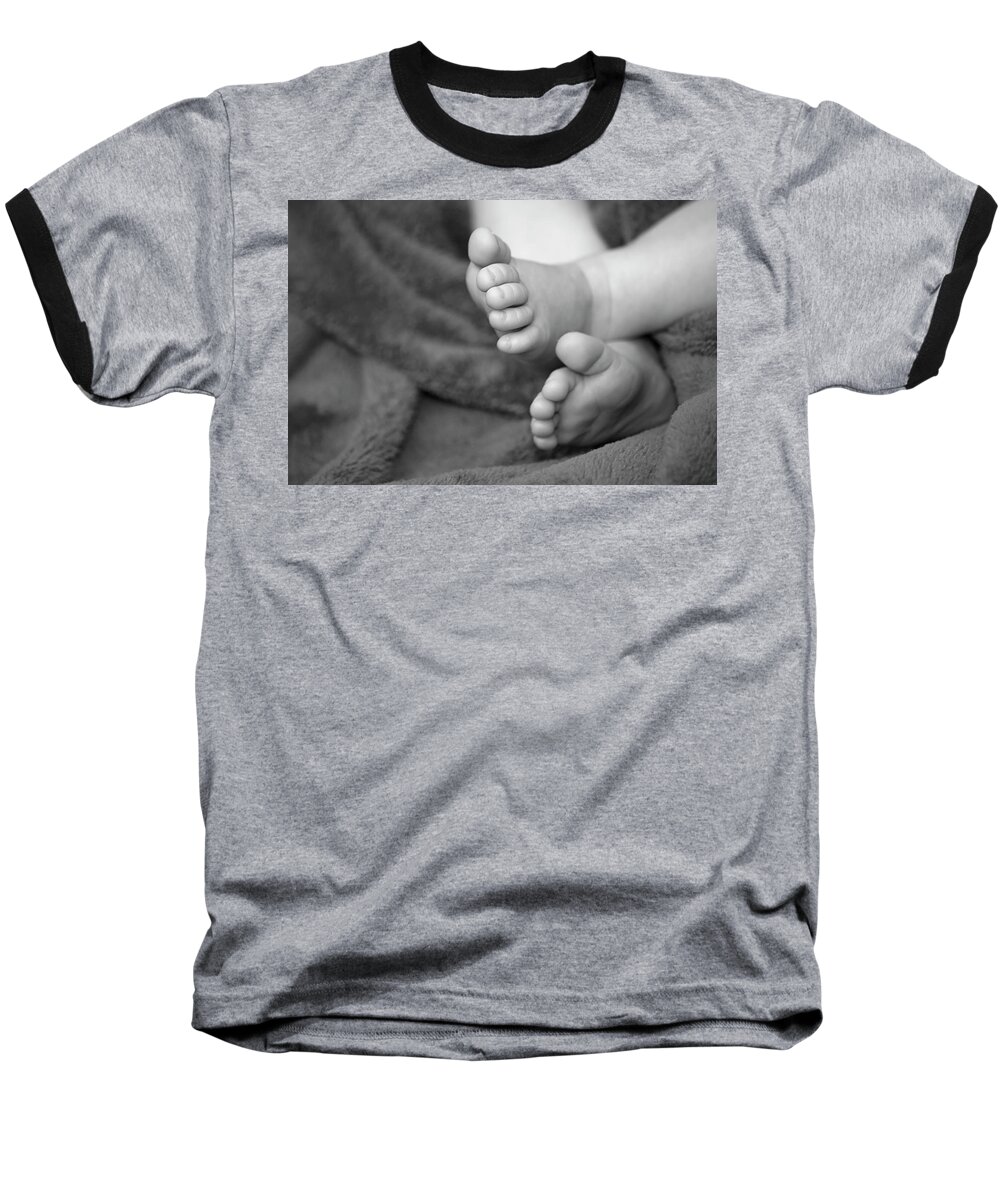 Feet Baseball T-Shirt featuring the photograph Baby Feet by Carolyn Marshall