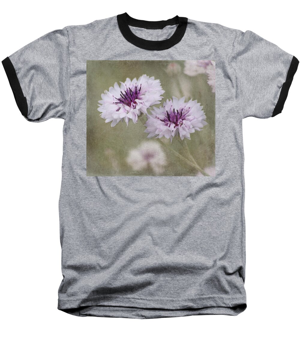 Flower Baseball T-Shirt featuring the photograph Bachelor Buttons - Flowers by Kim Hojnacki