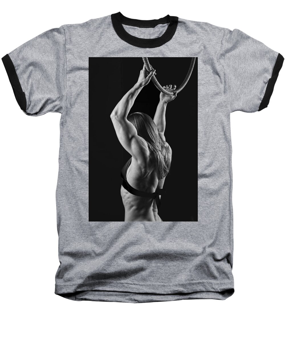 Strength Baseball T-Shirt featuring the photograph Balance of Power Flexion by Monte Arnold