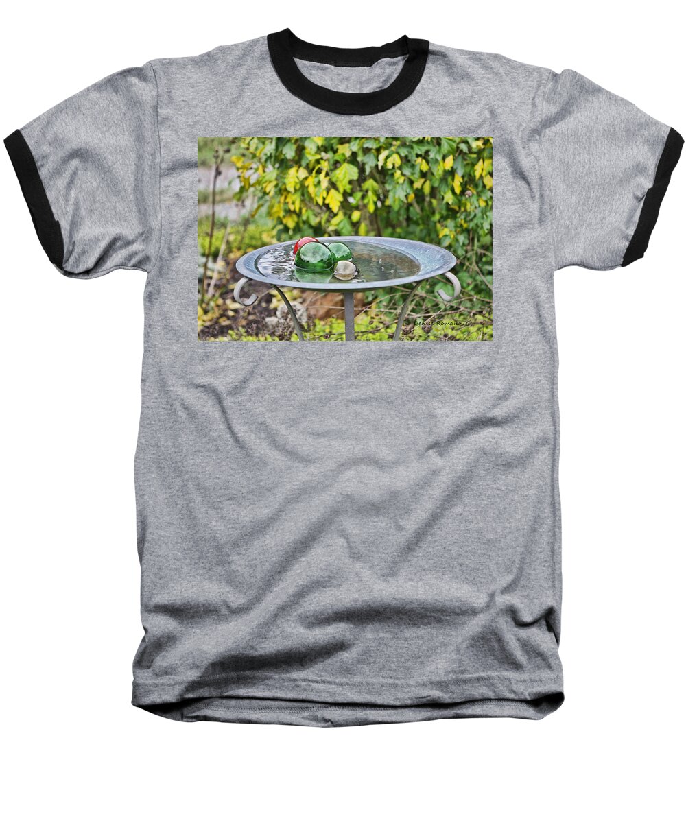 Green Baseball T-Shirt featuring the photograph Balls In Water by Denise Romano