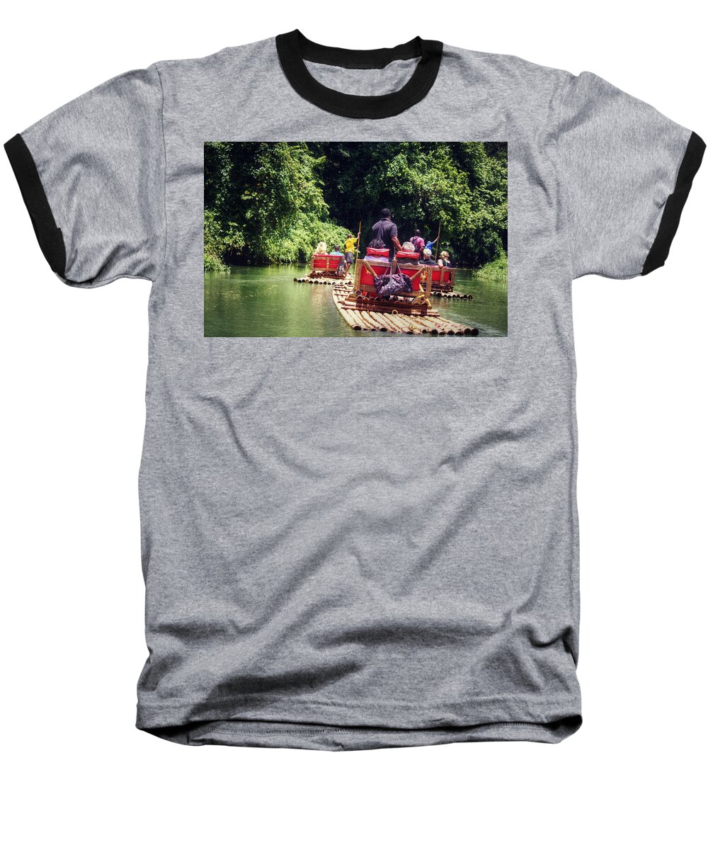 Rafting Baseball T-Shirt featuring the photograph Bamboo River Rafting by Melanie Lankford Photography