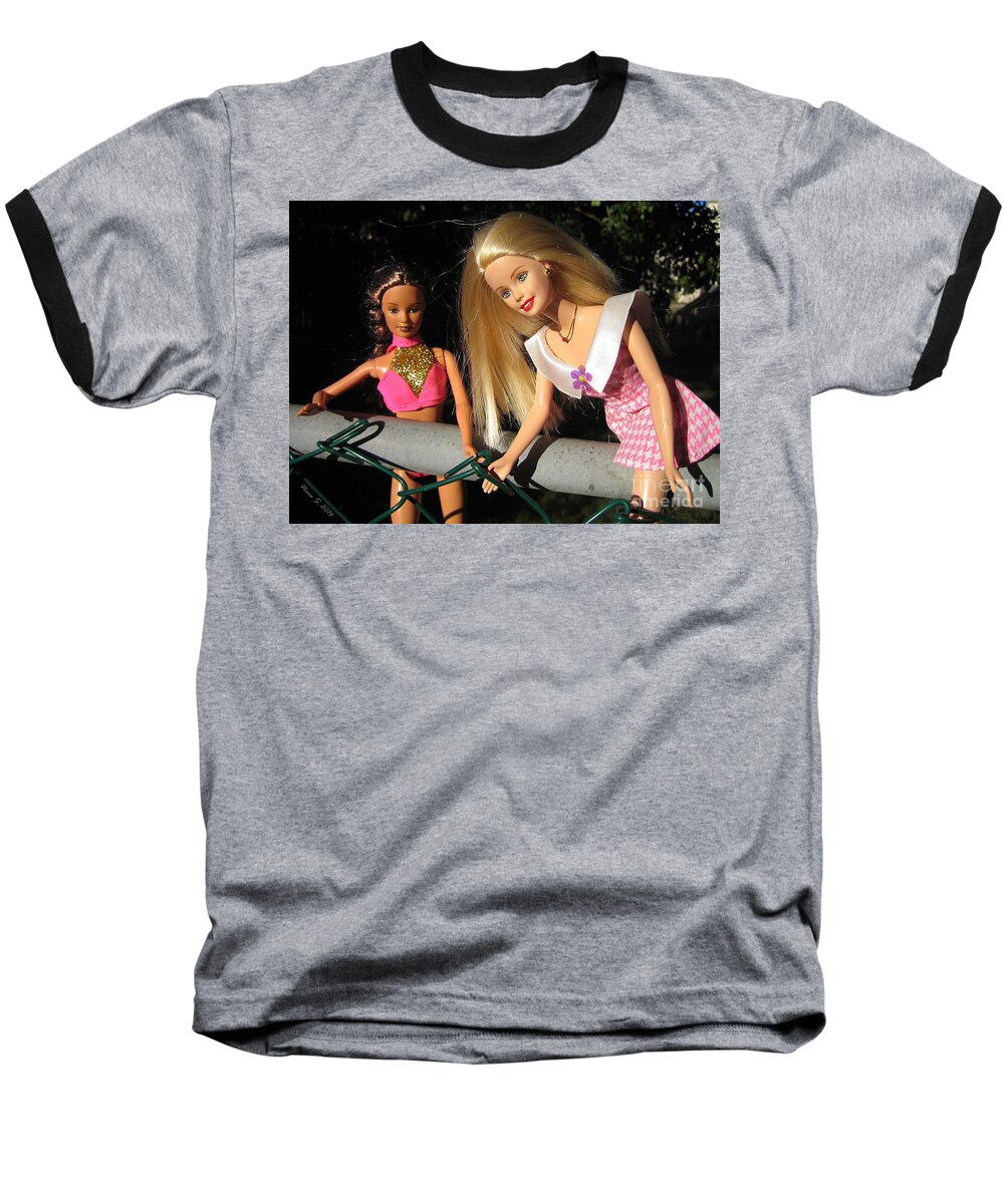 Barbie Baseball T-Shirt featuring the photograph Barbie Escapes by Nina Silver