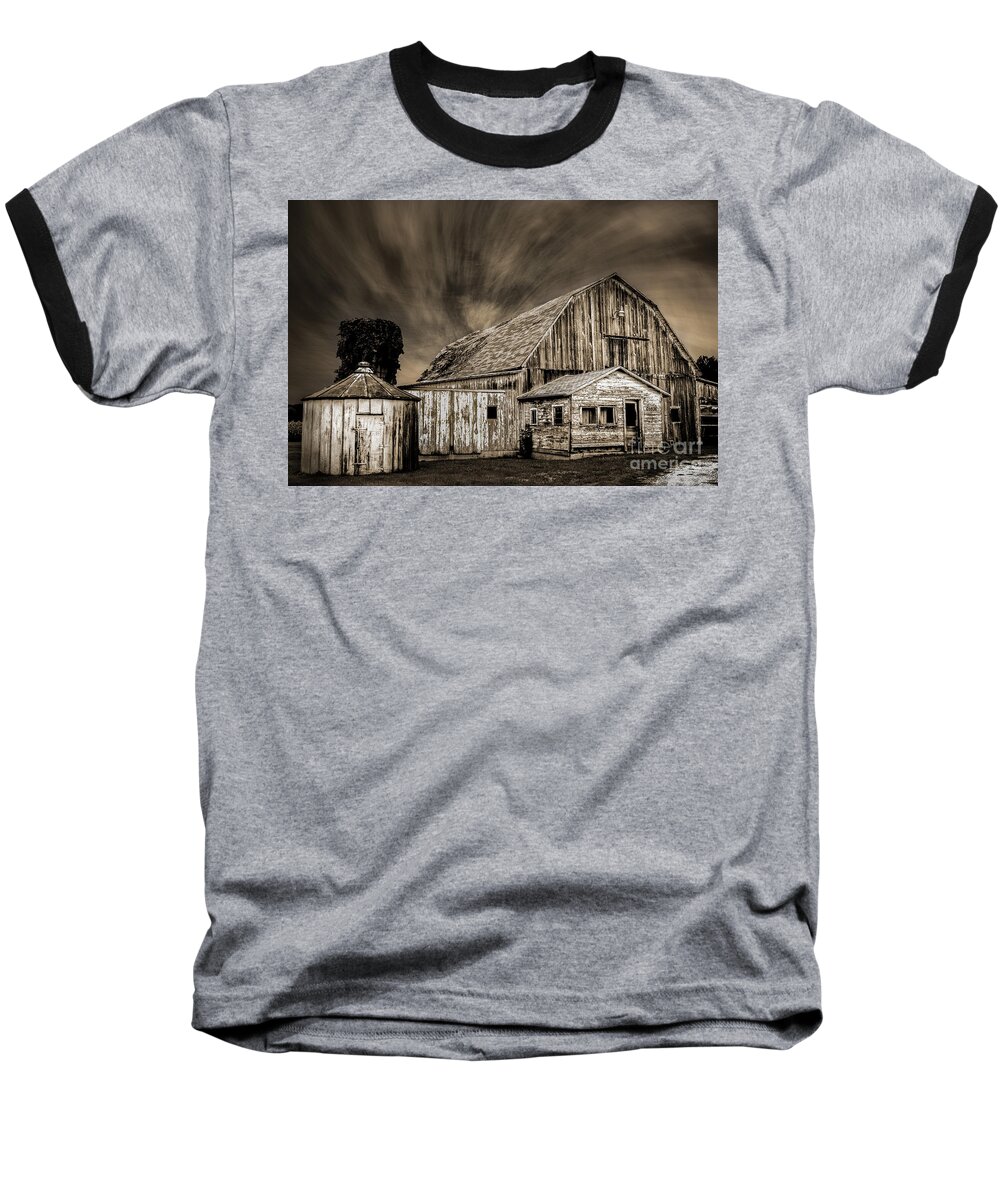 Barn Baseball T-Shirt featuring the photograph Barn on Hwy 66 by Michael Arend