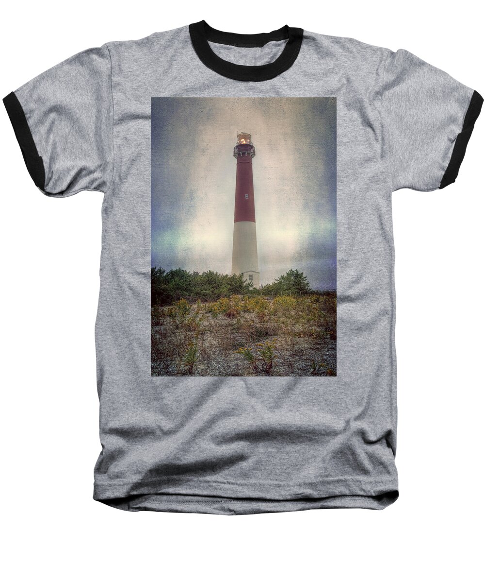 Joan Carroll Baseball T-Shirt featuring the photograph Barnegat Lighthouse Dawn by Joan Carroll