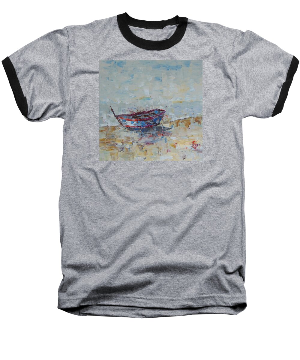 Frederic Payet Baseball T-Shirt featuring the painting Barque de Provence by Frederic Payet