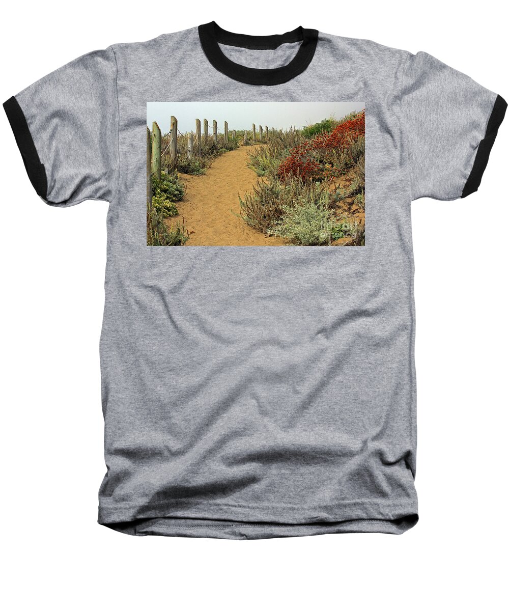 Kate Brown Baseball T-Shirt featuring the photograph Beach Dune by Kate Brown
