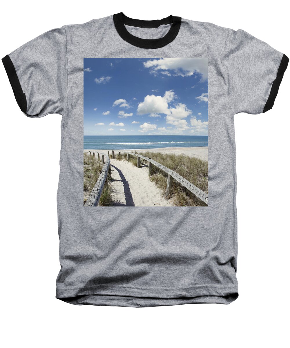 Beach Baseball T-Shirt featuring the photograph Beach walk by Les Cunliffe