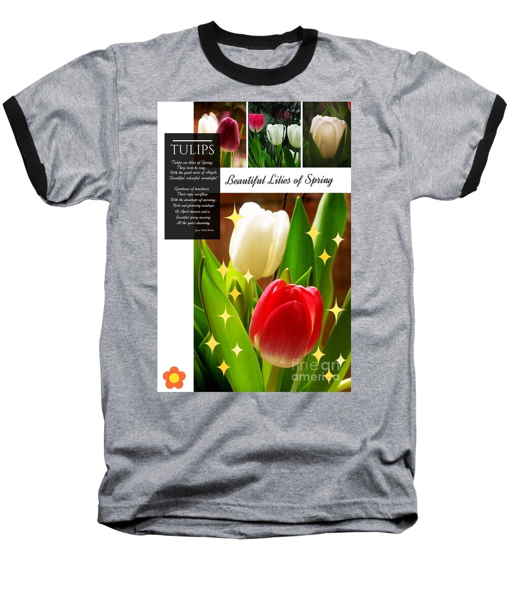 Tulips Baseball T-Shirt featuring the photograph Beautiful Tulip Series 1 by Joan-Violet Stretch