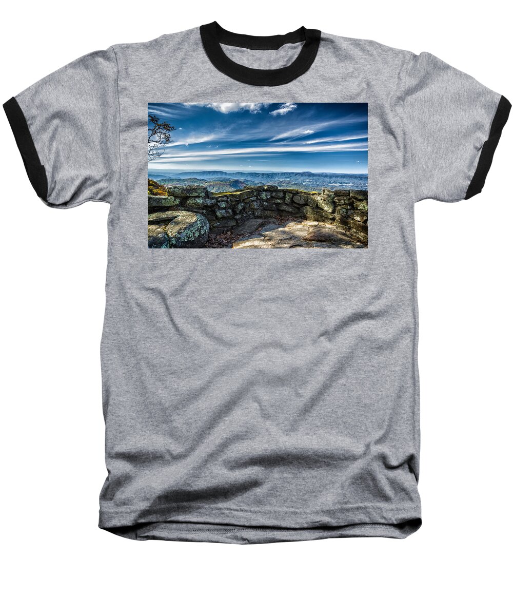 Brp Baseball T-Shirt featuring the photograph Beautiful View of Mountains and Sky by Lori Coleman