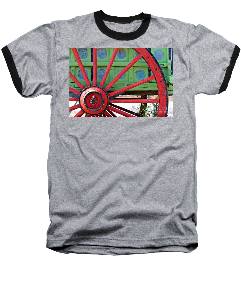 Wheel Baseball T-Shirt featuring the photograph Big Red by Clare Bevan