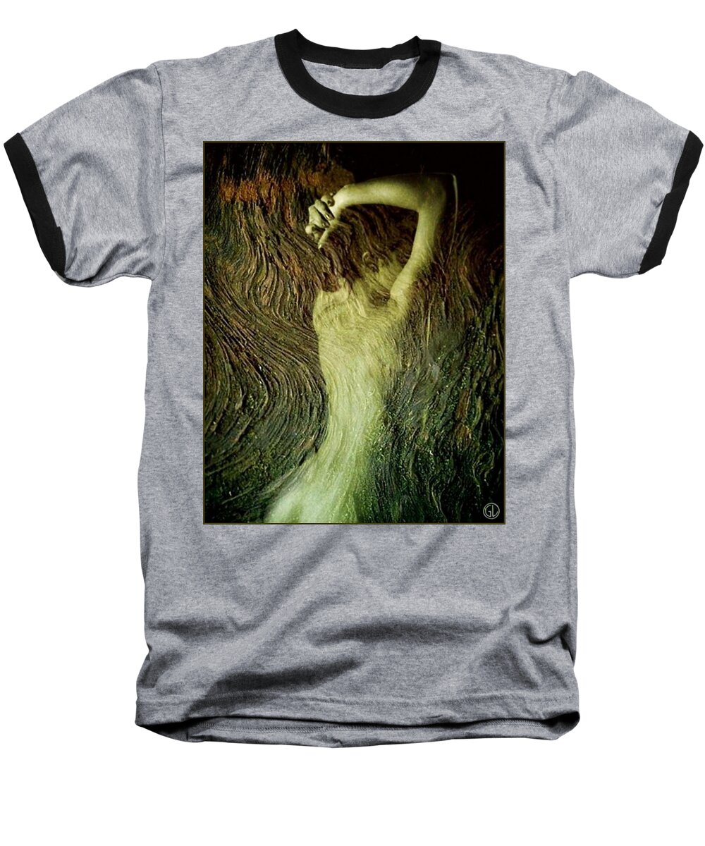 Nature Baseball T-Shirt featuring the digital art Birth of a dryad by Gun Legler