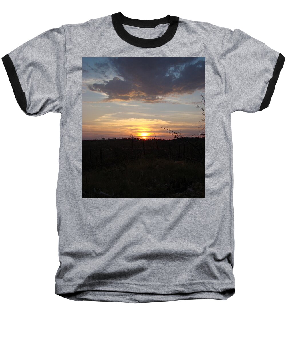 Sunset Baseball T-Shirt featuring the photograph Black Hills Sunset III by Cathy Anderson