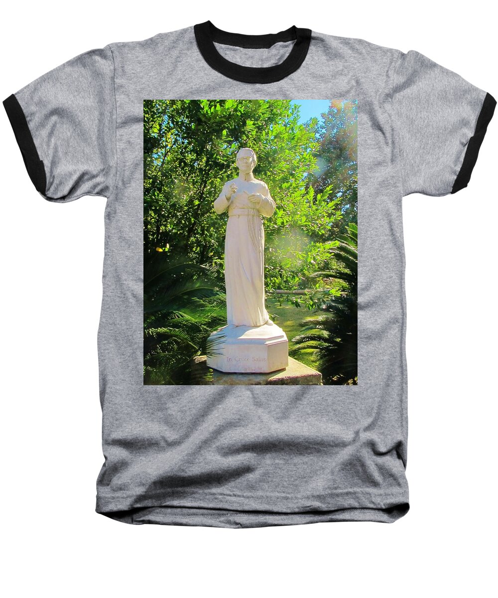 Blessed Father Francis Xavier Seelos C. Ss. R. Baseball T-Shirt featuring the photograph Blessed Francis Xavier Seelos C.Ss.R. - New Orleans LA  by Deborah Lacoste