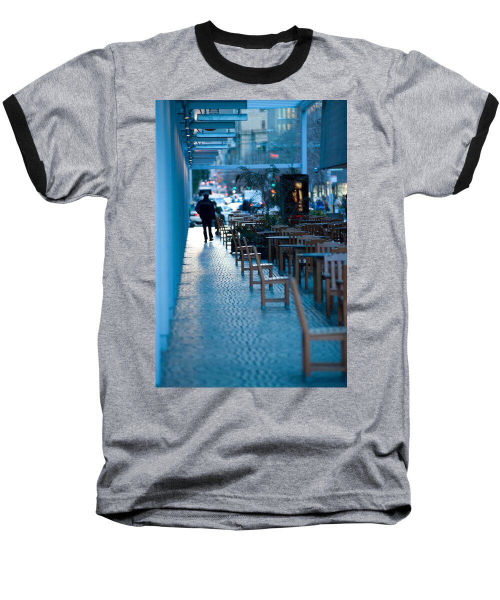 Pedestrian Baseball T-Shirt featuring the photograph Blue Afternoon San Francisco by David Smith