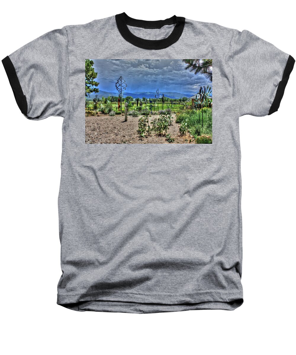 Blue Lake Baseball T-Shirt featuring the photograph Blue Clouds Over Blue Lake by Lanita Williams
