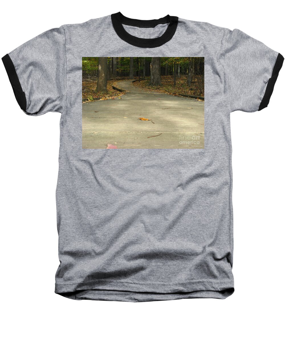 Nature Baseball T-Shirt featuring the photograph Boardwalk by Michael Krek