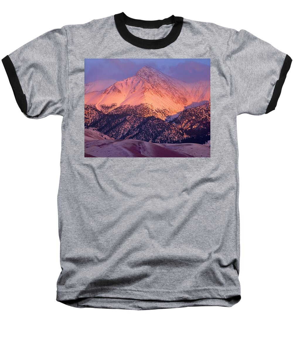 Borah Peak Baseball T-Shirt featuring the photograph Borah Peak by Ed Cooper Photography