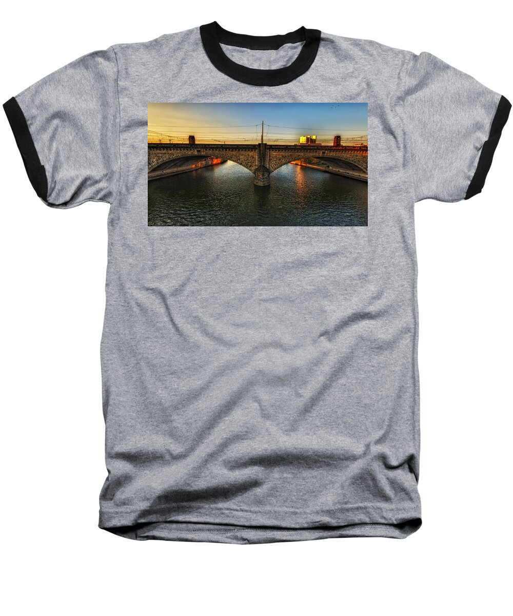 Landscape Baseball T-Shirt featuring the photograph Bridge our divide. by Rob Dietrich