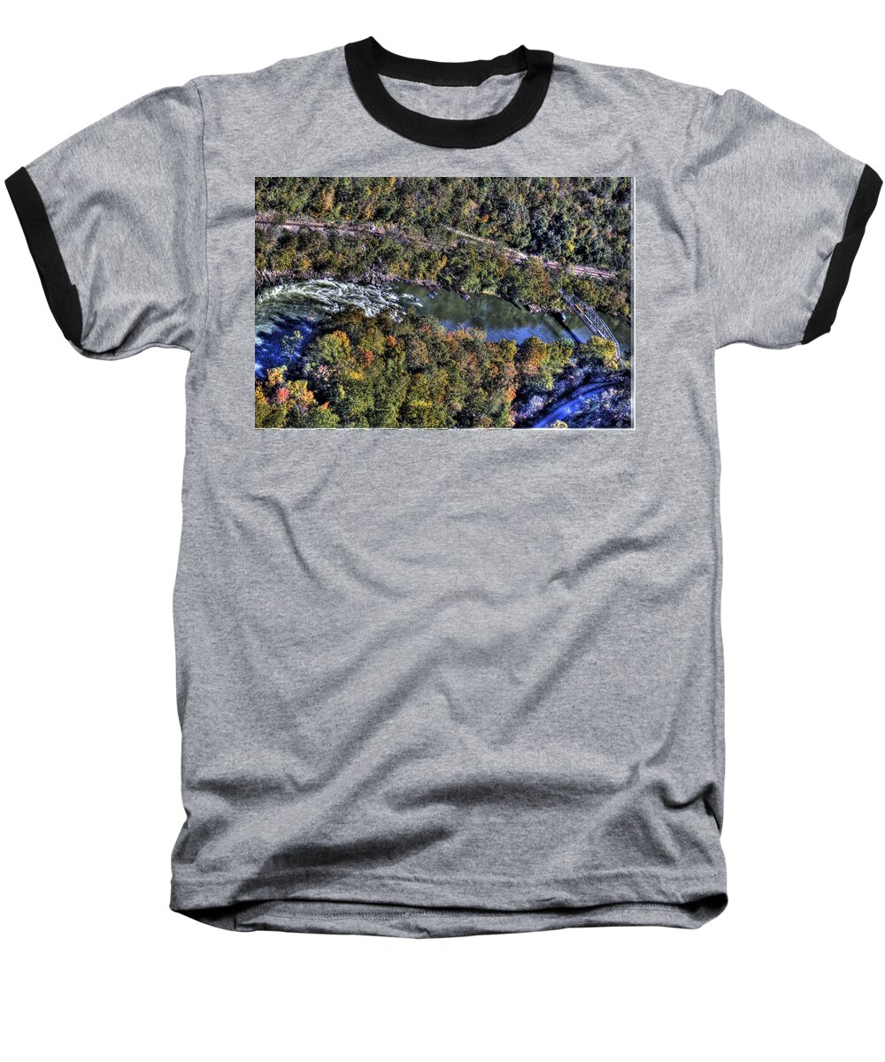 River Baseball T-Shirt featuring the photograph Bridge over River by Jonny D