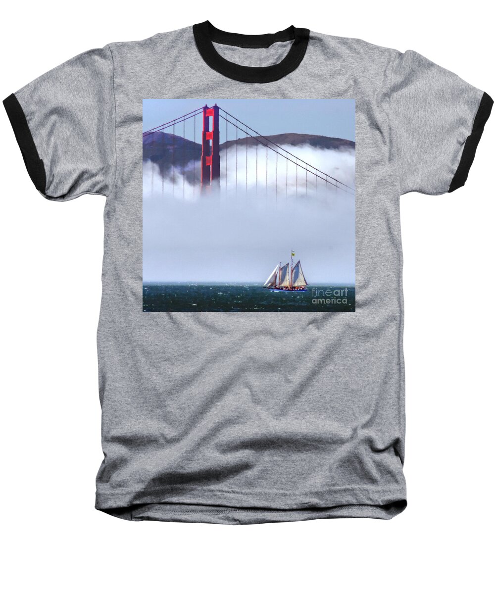 Sailing Baseball T-Shirt featuring the photograph Bridge Sailing by Tap On Photo