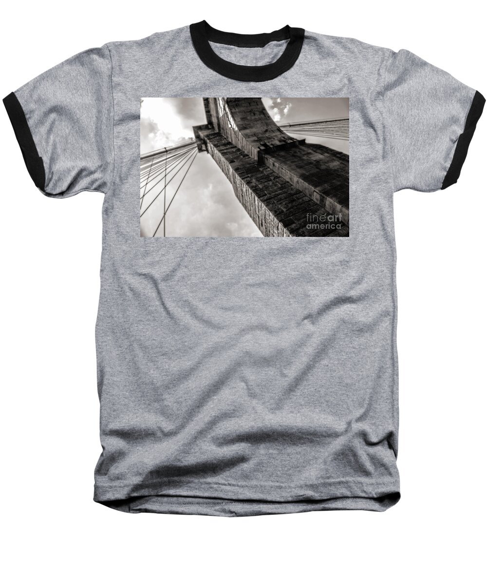 Brooklyn Baseball T-Shirt featuring the photograph Brooklyn Bridge by Angela DeFrias