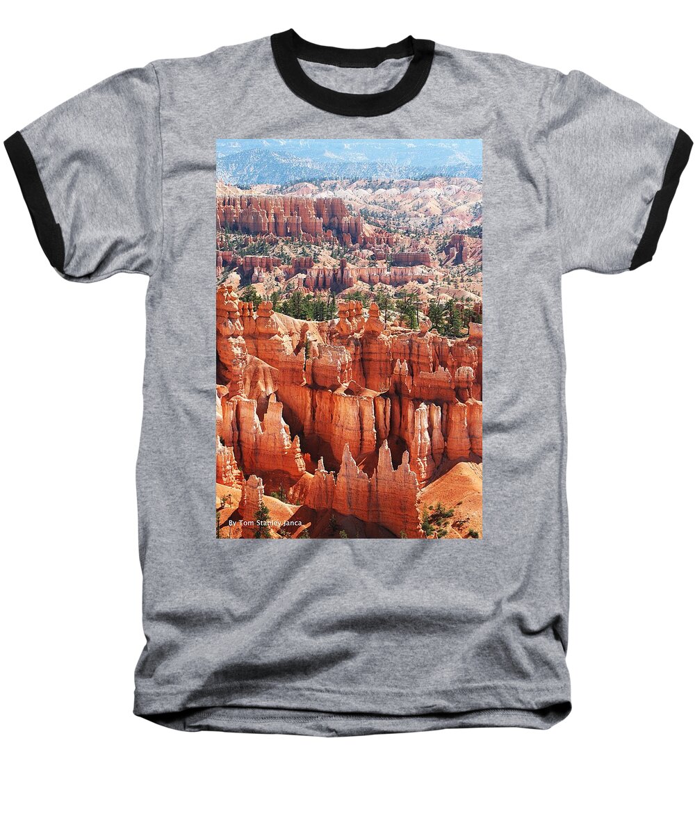 Bryce Canyon Colorful Site Baseball T-Shirt featuring the photograph Bryce Canyon Colorful Site by Tom Janca