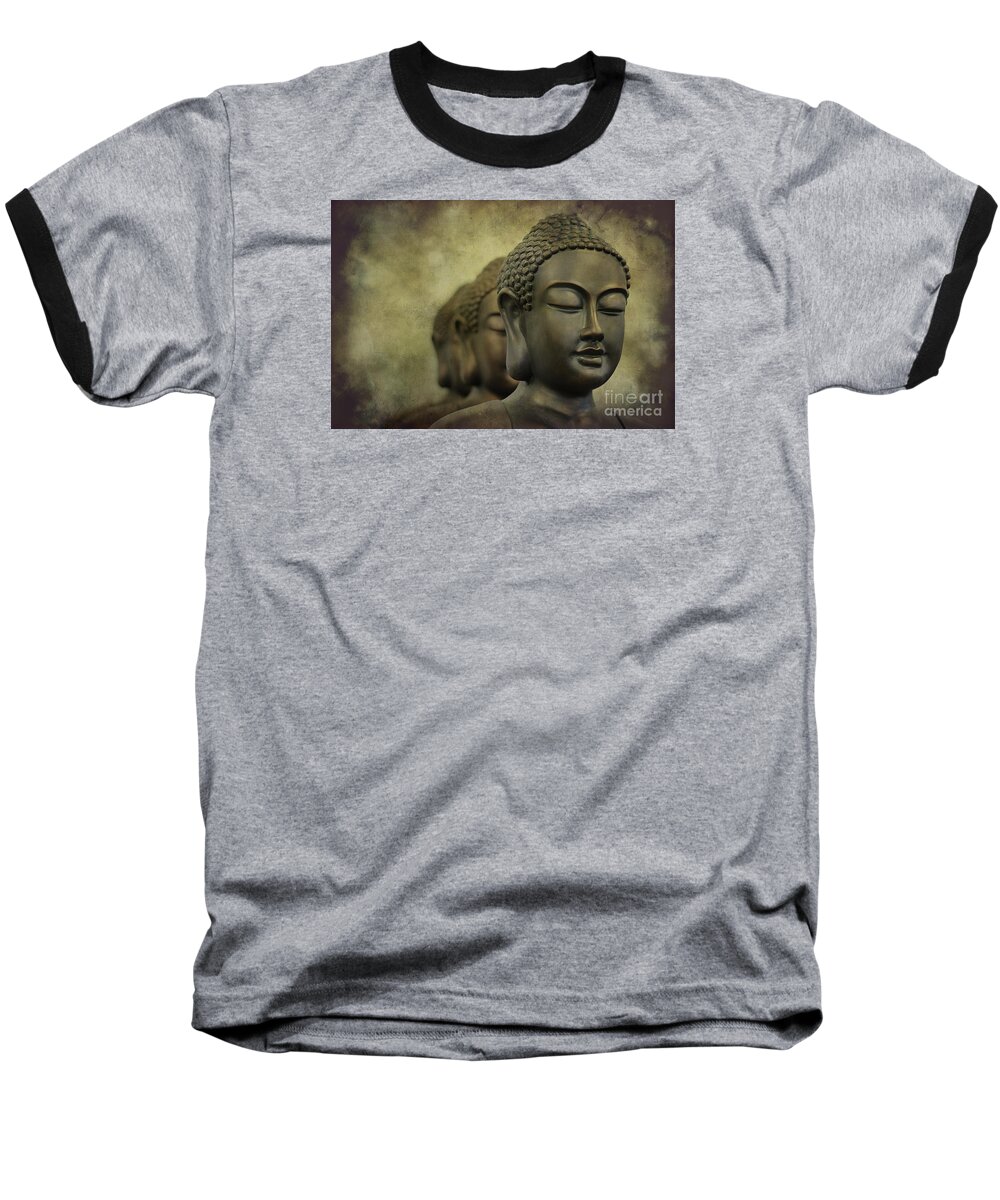 Buddha Baseball T-Shirt featuring the photograph Buddha Bronze by Clare Bambers