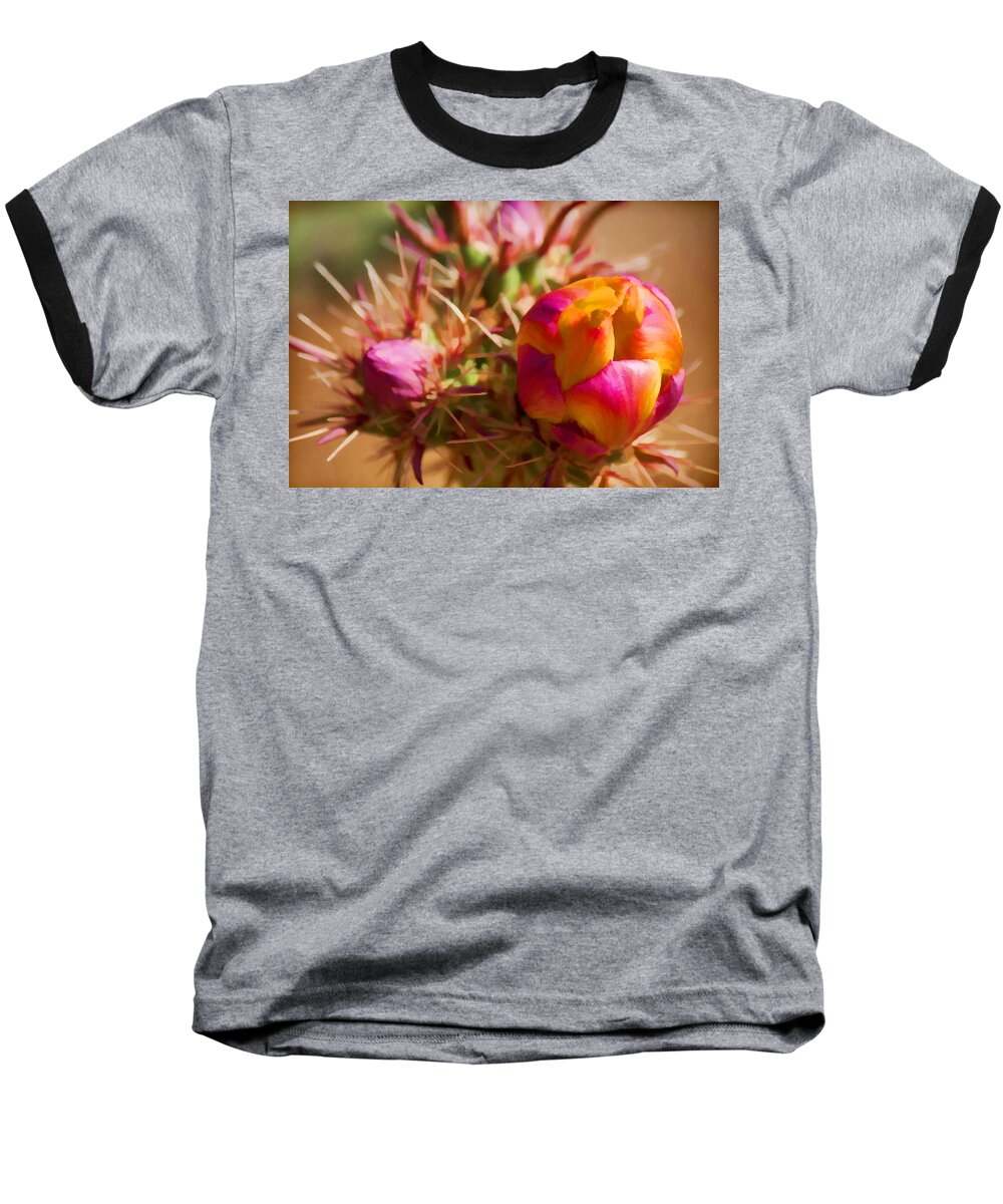 Fred Larson Baseball T-Shirt featuring the photograph Budding Cactus by Fred Larson