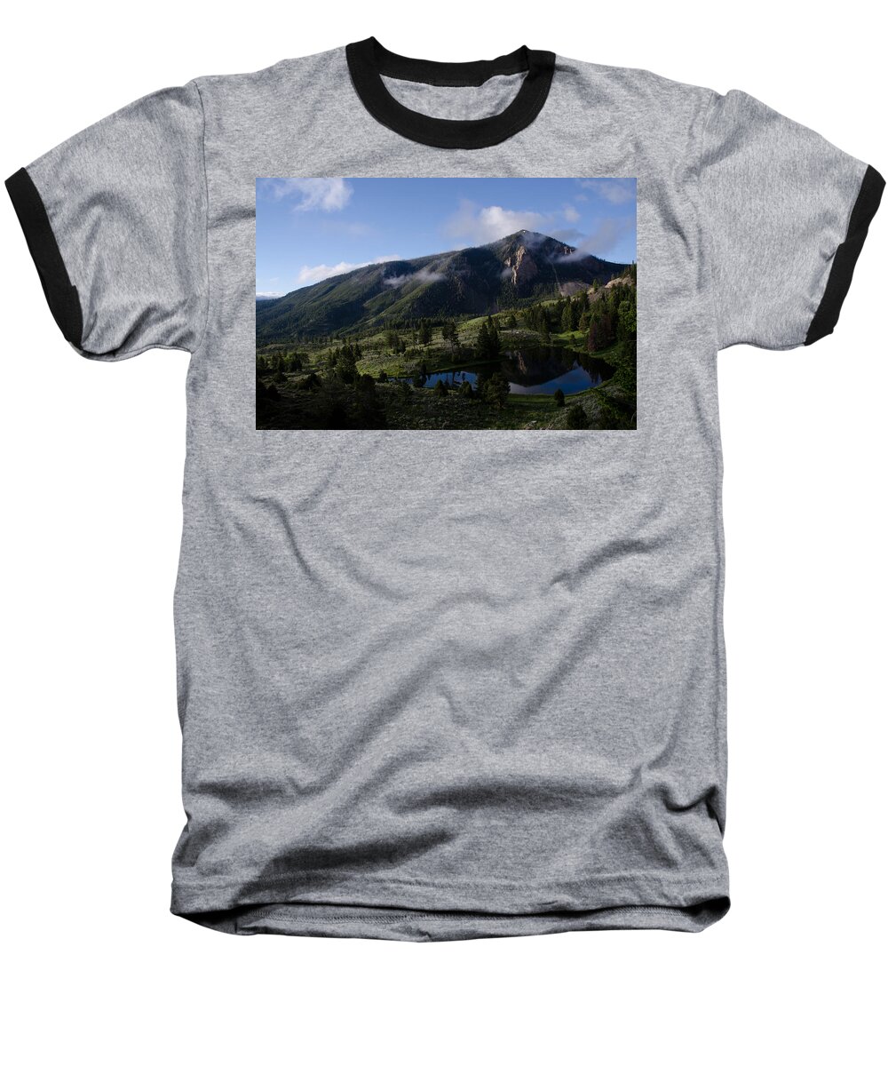 Bunsen Peak Baseball T-Shirt featuring the photograph Bunsen Peak Reflection by Gary Wightman