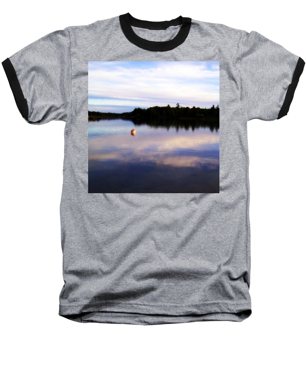 River Baseball T-Shirt featuring the photograph Buoy on the Torch Bayou by Michelle Calkins