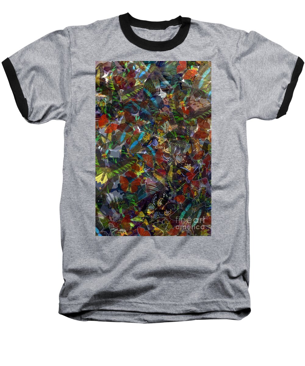 Butterfly Collage Baseball T-Shirt featuring the photograph Butterfly Collage by Robert Meanor