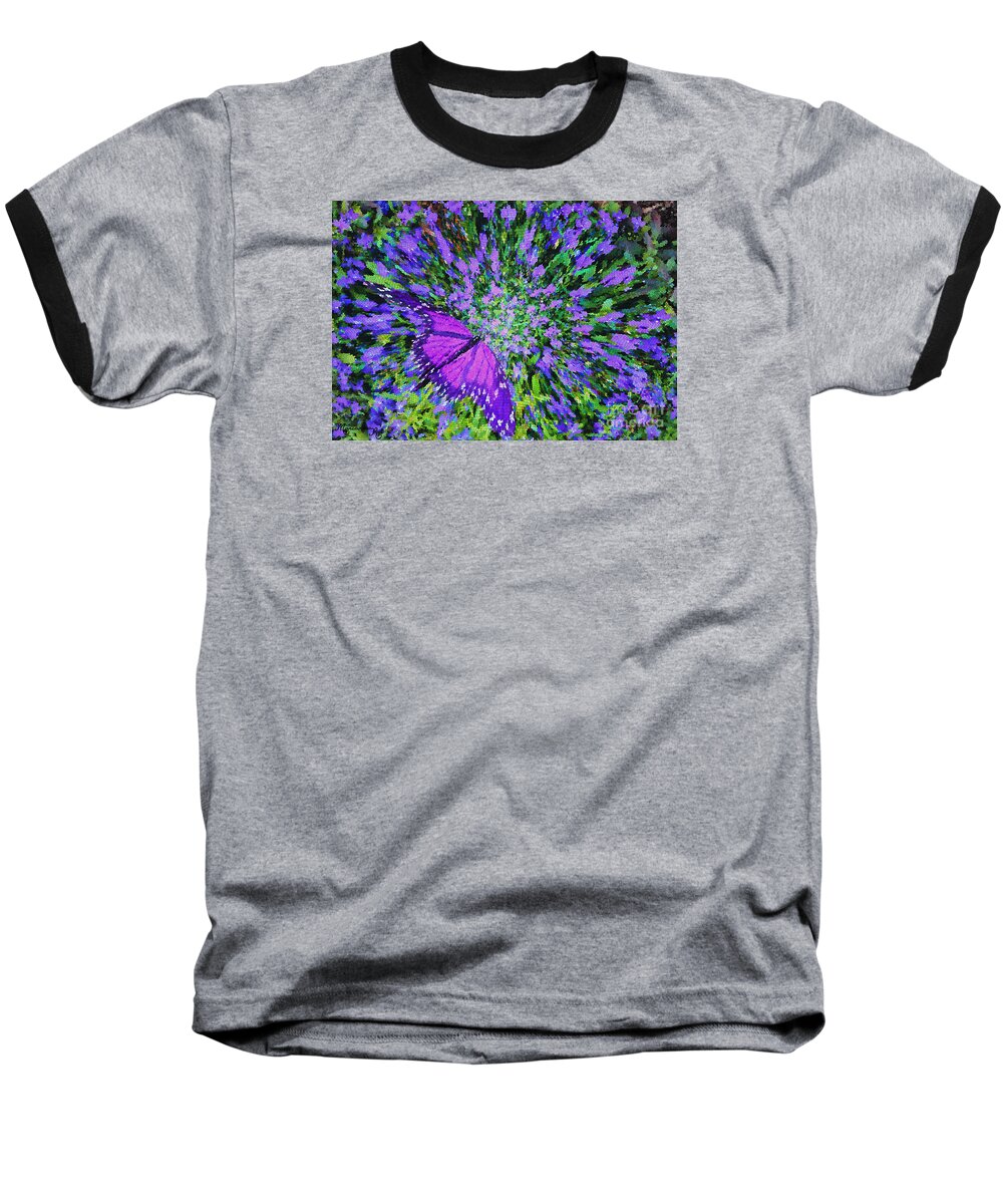 Fauna Baseball T-Shirt featuring the digital art Butterfly.1 by Mariarosa Rockefeller